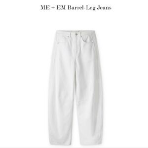 ME+EM BARREL LEG JEANS IN WHITE